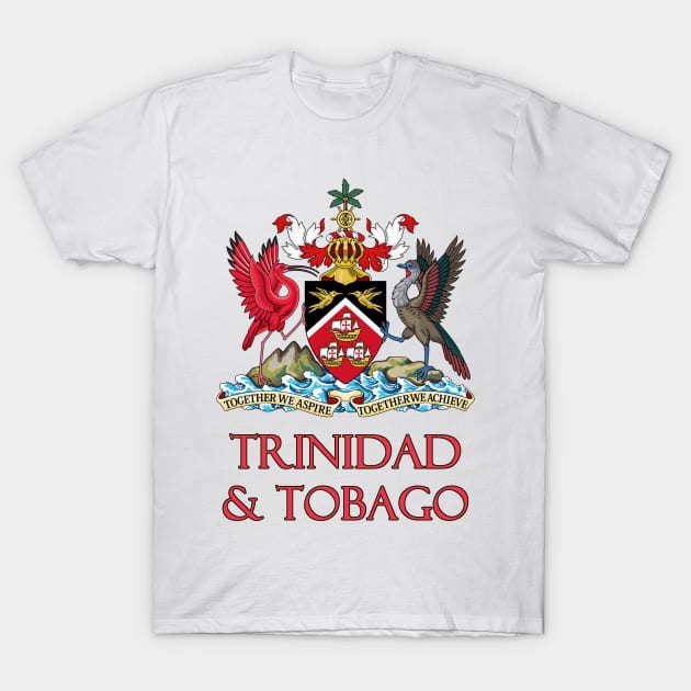 Trinidad & Tobago - Coat of Arms Design T-Shirt by Naves